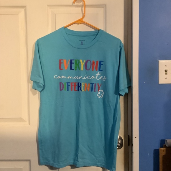PROUD SUPPORTER AUTISM SPEAKS TEAL T-SHIRT Size M - Picture 2 of 14
